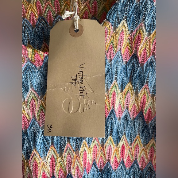 New Vintage Knit Top Multi Colored Size S-M - Picture 3 of 8